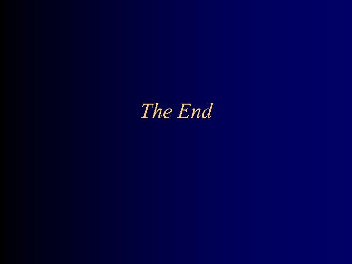 The End 