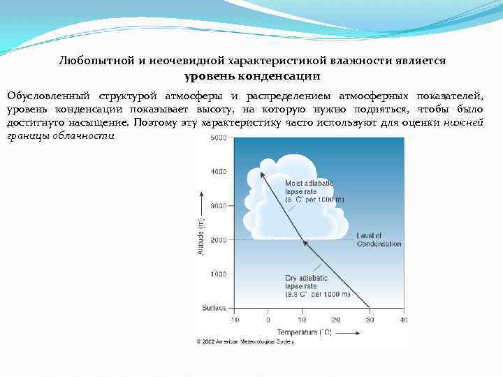 Влажность воздуха схема. Уровень конденсации. Уровень конвекции и конденсации. Влагосодержание воздуха на высоте. Уровень конденсации в атмосфере.