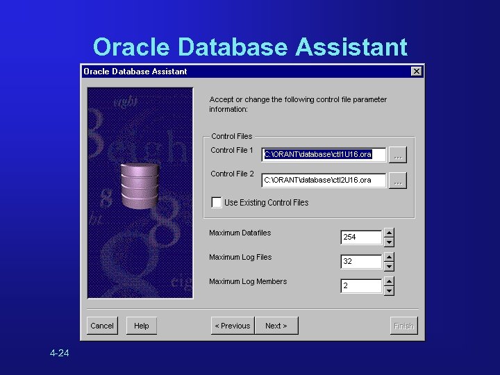 Oracle Database Assistant 4 -24 