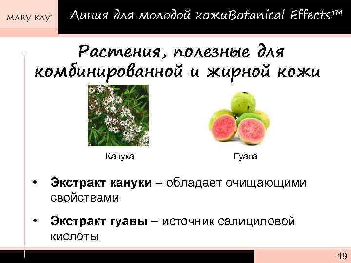 Линия для молодой кожи. Botanical Effects™ Растения, полезные для комбинированной и жирной кожи Канука