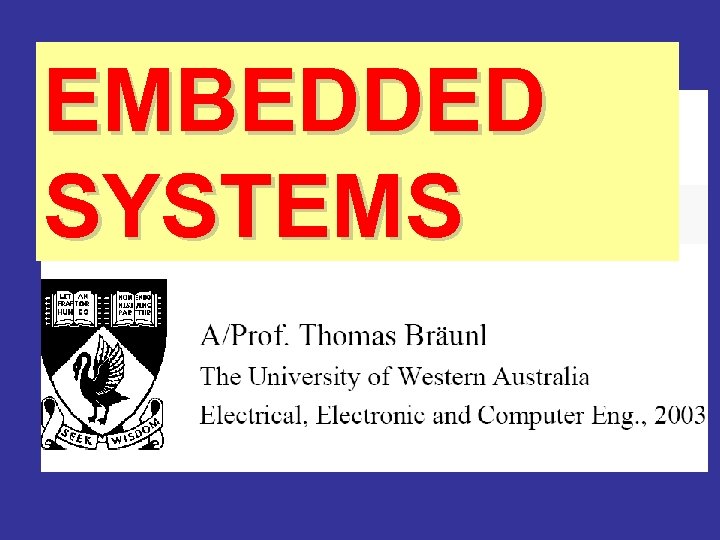EMBEDDED SYSTEMS 