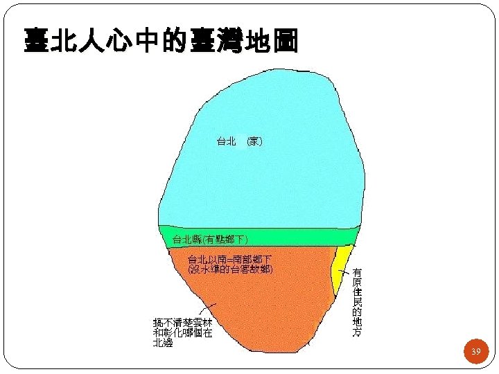 臺北人心中的臺灣地圖 39 39 