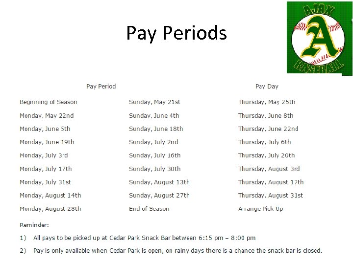 Pay Periods 