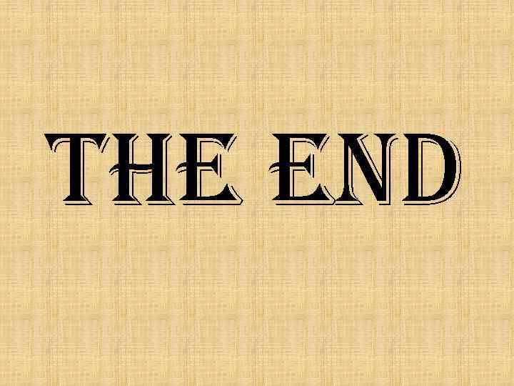 the end 
