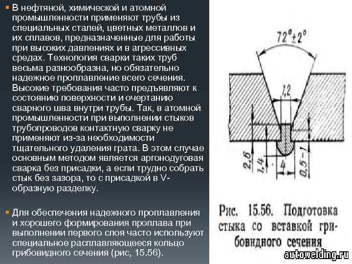 § В нефтяной, химической и атомной промышленности применяют трубы из специальных сталей, цветных металлов