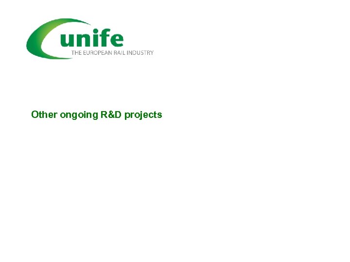 Other ongoing R&D projects 