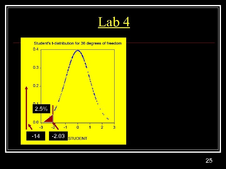 Lab 4 2. 5% -14 -2. 03 25 