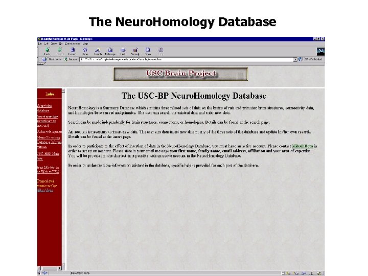 The Neuro. Homology Database 