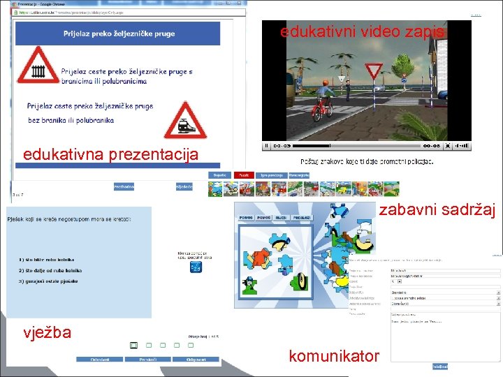 edukativni video zapis edukativna prezentacija zabavni sadržaj vježba komunikator 