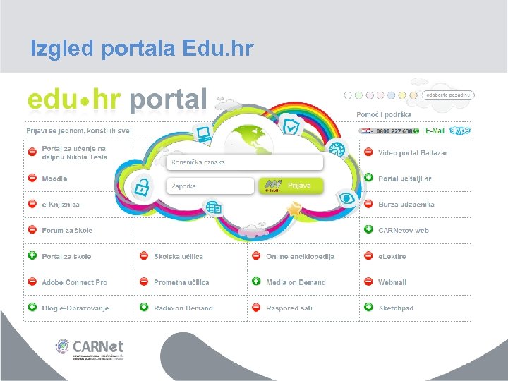 Izgled portala Edu. hr 
