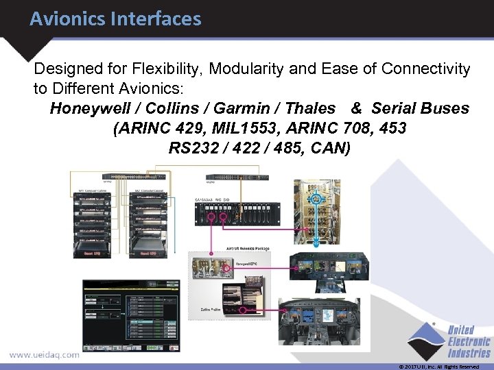 Avionics Interfaces Designed for Flexibility, Modularity and Ease of Connectivity to Different Avionics: Honeywell