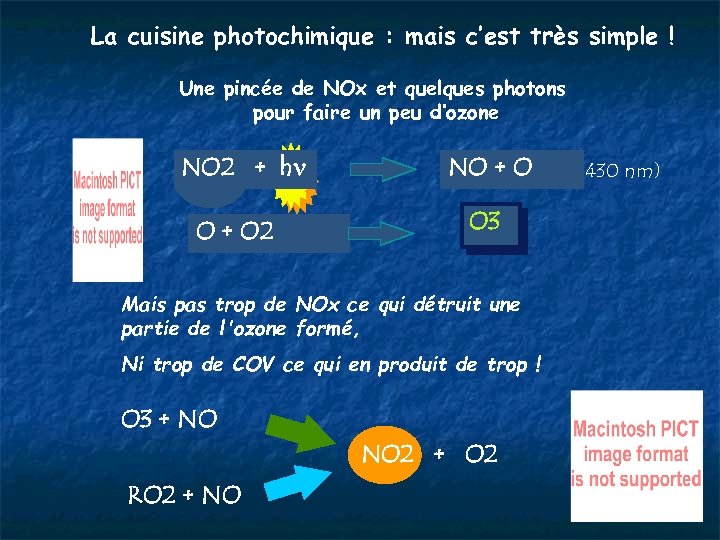 La cuisine photochimique : mais c’est très simple ! Une pincée de NOx et