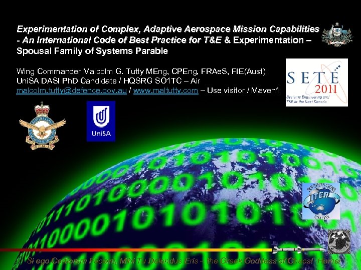 Experimentation of Complex, Adaptive Aerospace Mission Capabilities - An International Code of Best Practice