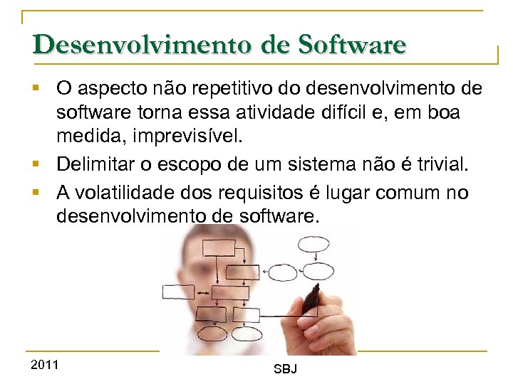 Desenvolvimento de Software § O aspecto não repetitivo do desenvolvimento de software torna essa