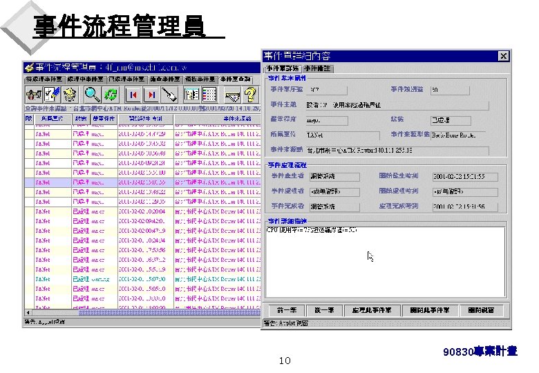 事件流程管理員 10 90830專案計畫 