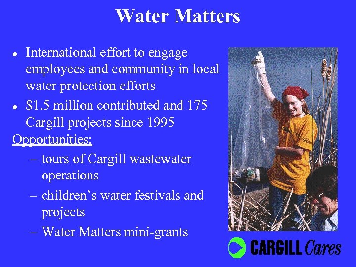 Water Matters International effort to engage employees and community in local water protection efforts