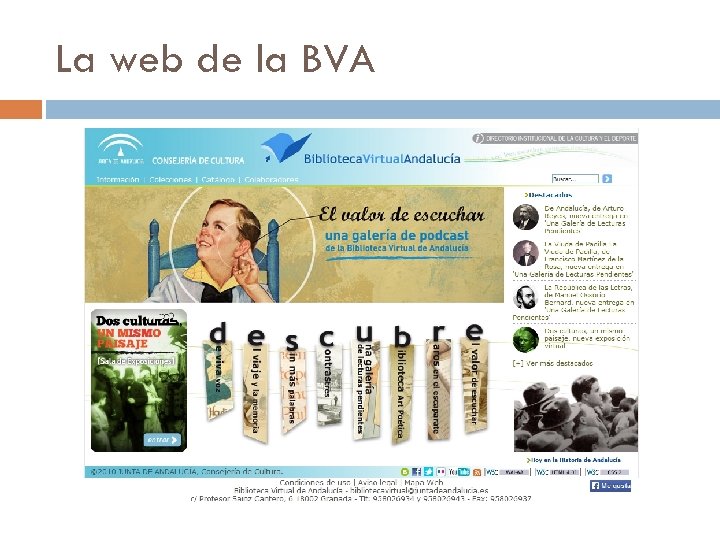 La web de la BVA 