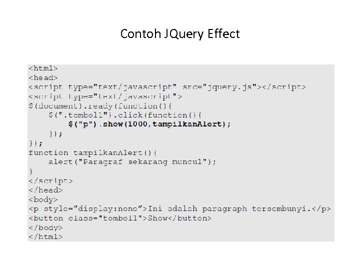 Contoh JQuery Effect 