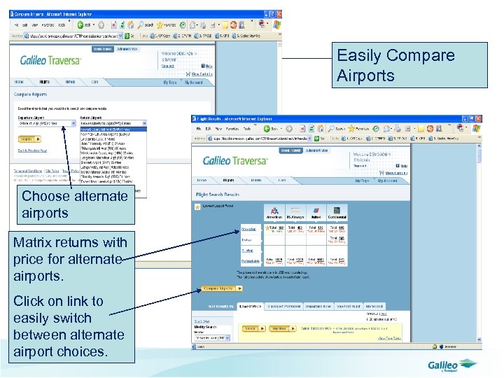 Compare Airports Easily Compare Airports Choose alternate airports Matrix returns with price for alternate