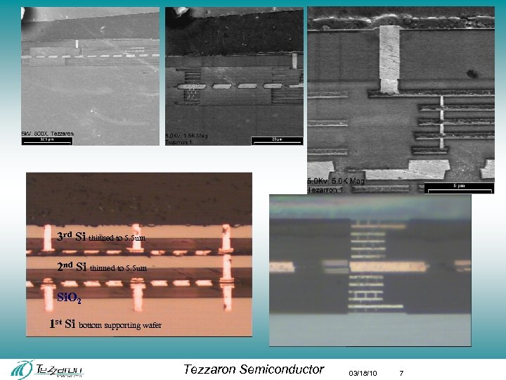 3 rd Si thinned to 5. 5 um 2 nd Si thinned to 5.