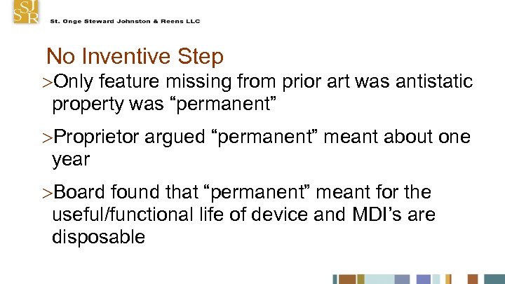 No Inventive Step Only feature missing from prior art was antistatic property was “permanent”