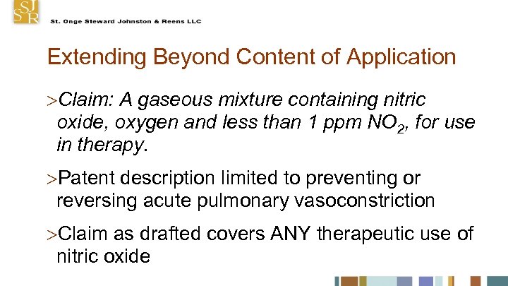 Extending Beyond Content of Application Claim: A gaseous mixture containing nitric oxide, oxygen and