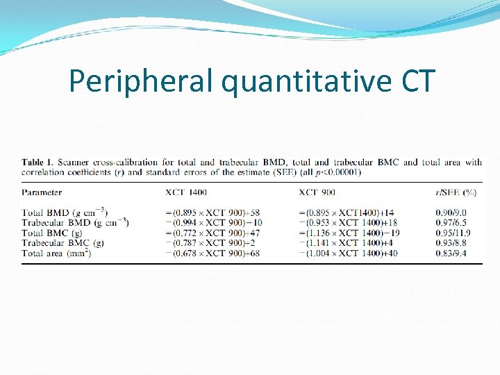 Peripheral quantitative CT 