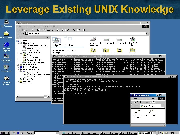 Leverage Existing UNIX Knowledge 