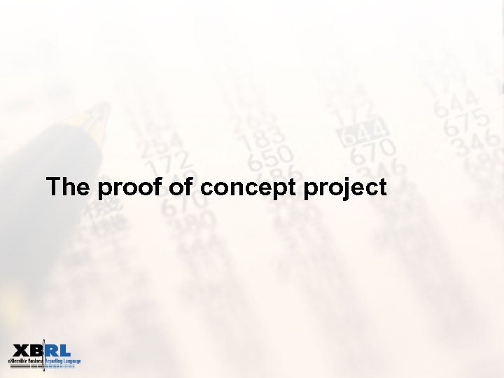 The proof of concept project 