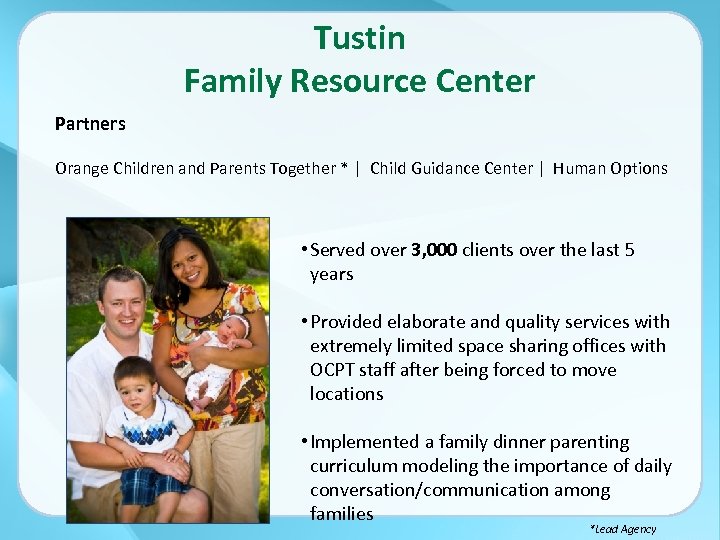 Tustin Family Resource Center Partners Orange Children and Parents Together * | Child Guidance