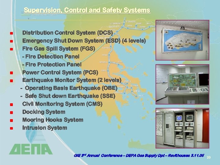 Supervision, Control and Safety Systems Distribution Control System (DCS) Emergency Shut Down System (ESD)