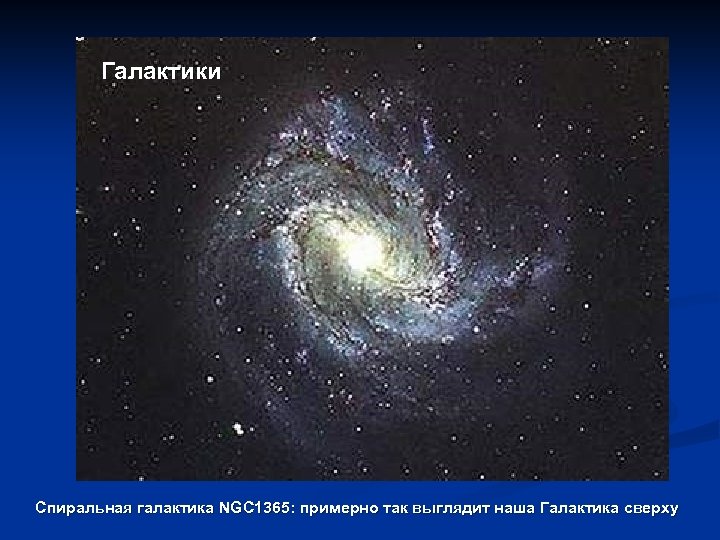 Галактики Спиральная галактика NGC 1365: примерно так выглядит наша Галактика сверху 