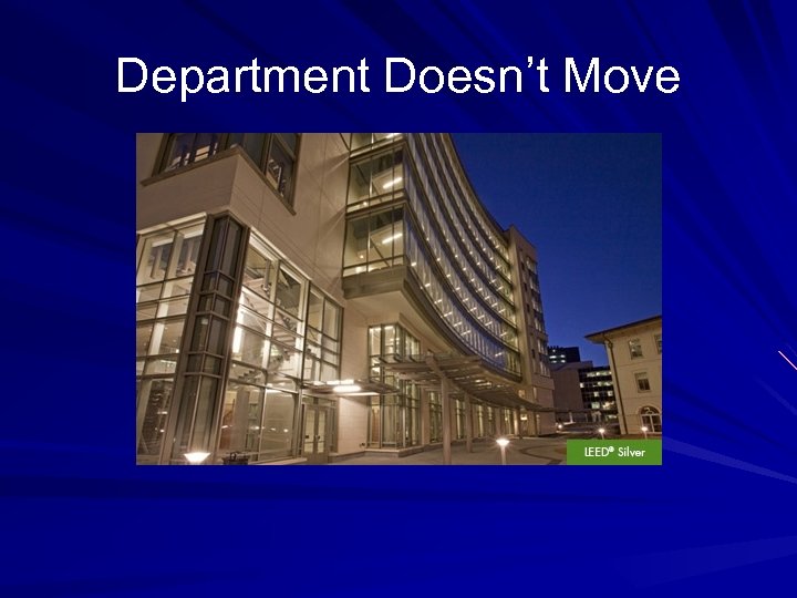 Department Doesn’t Move 