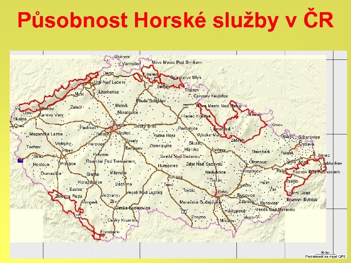 Působnost Horské služby v ČR 