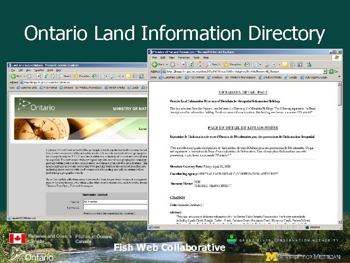 Ontario Land Information Directory Fish Web Collaborative 