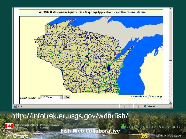 http: //infotrek. er. usgs. gov/wdnrfish/ Fish Web Collaborative 