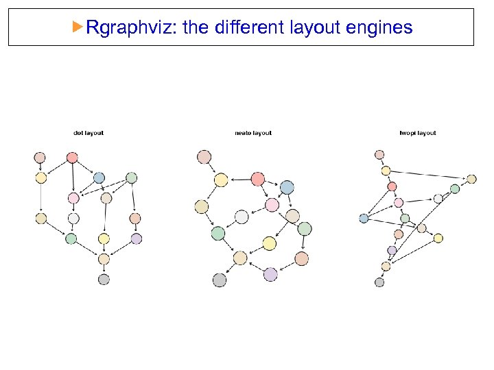  Rgraphviz: the different layout engines 