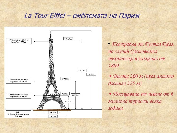 La Tour Eiffel – емблемата на Париж • Построена от Густав Ефел по случай
