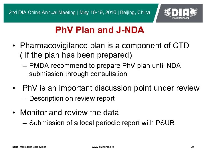 2 nd DIA China Annual Meeting | May 16 -19, 2010 | Beijing, China