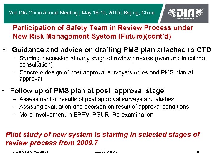 2 nd DIA China Annual Meeting | May 16 -19, 2010 | Beijing, China