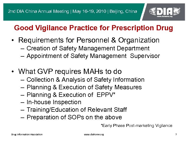 2 nd DIA China Annual Meeting | May 16 -19, 2010 | Beijing, China