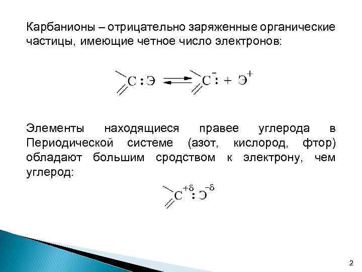 Отрицательно заряженная частица