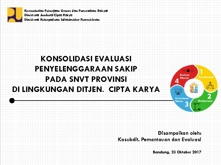 Kementerian Pekerjaan Umum dan Perumahan Rakyat Direktorat Jenderal Cipta Karya Direktorat Keterpaduan Infrastruktur Permukiman