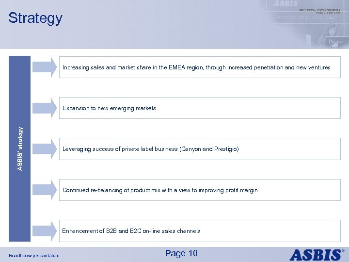 IBDINGWar OPX 20070976. 9 3/19/2018 9: 43 AM Strategy Increasing sales and market share