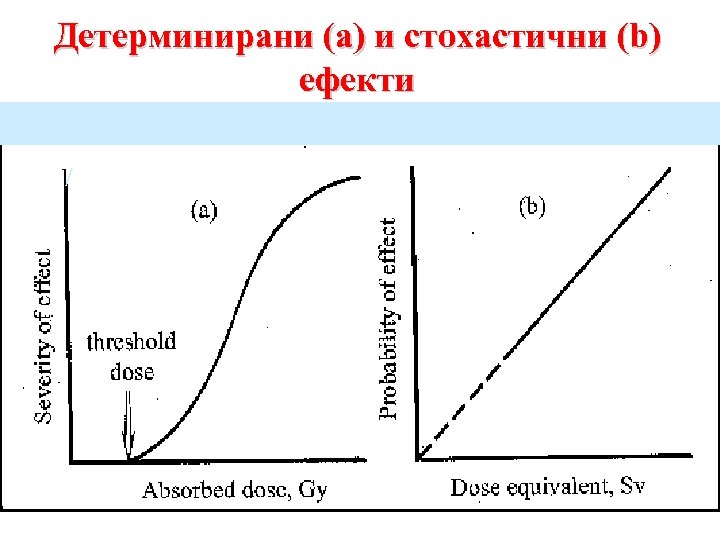 Детерминирани (a) и стохастични (b) ефекти Det 