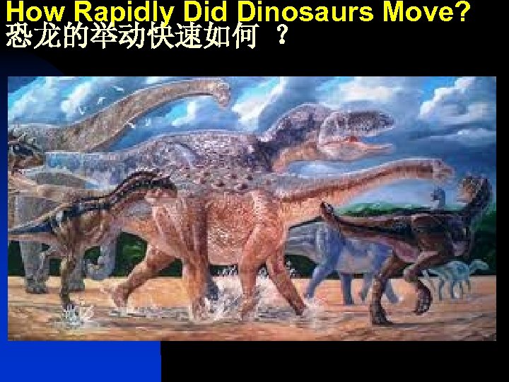 How Rapidly Did Dinosaurs Move? 恐龙的举动快速如何 ？ 
