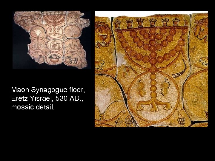 Maon Synagogue floor, Eretz Yisrael, 530 AD. , mosaic detail. 