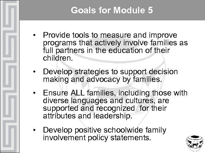 Goals for Module 5 • Provide tools to measure and improve programs that actively