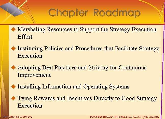 Chapter Roadmap u Marshaling Resources to Support the Strategy Execution Effort u Instituting Policies