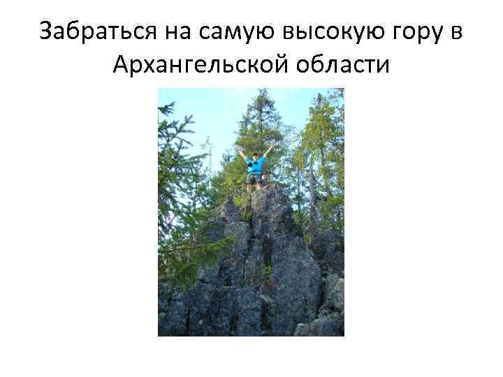 Забраться на самую высокую гору в Архангельской области 
